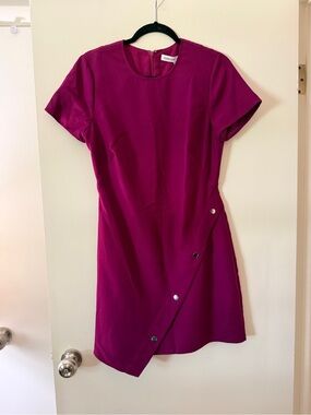 Rebecca Minkoff Magenta Short Sleeve Mini Dress